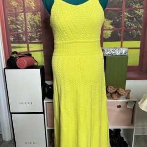 Haute Hippie Vibrant Yellow Maxi Dress Sz L